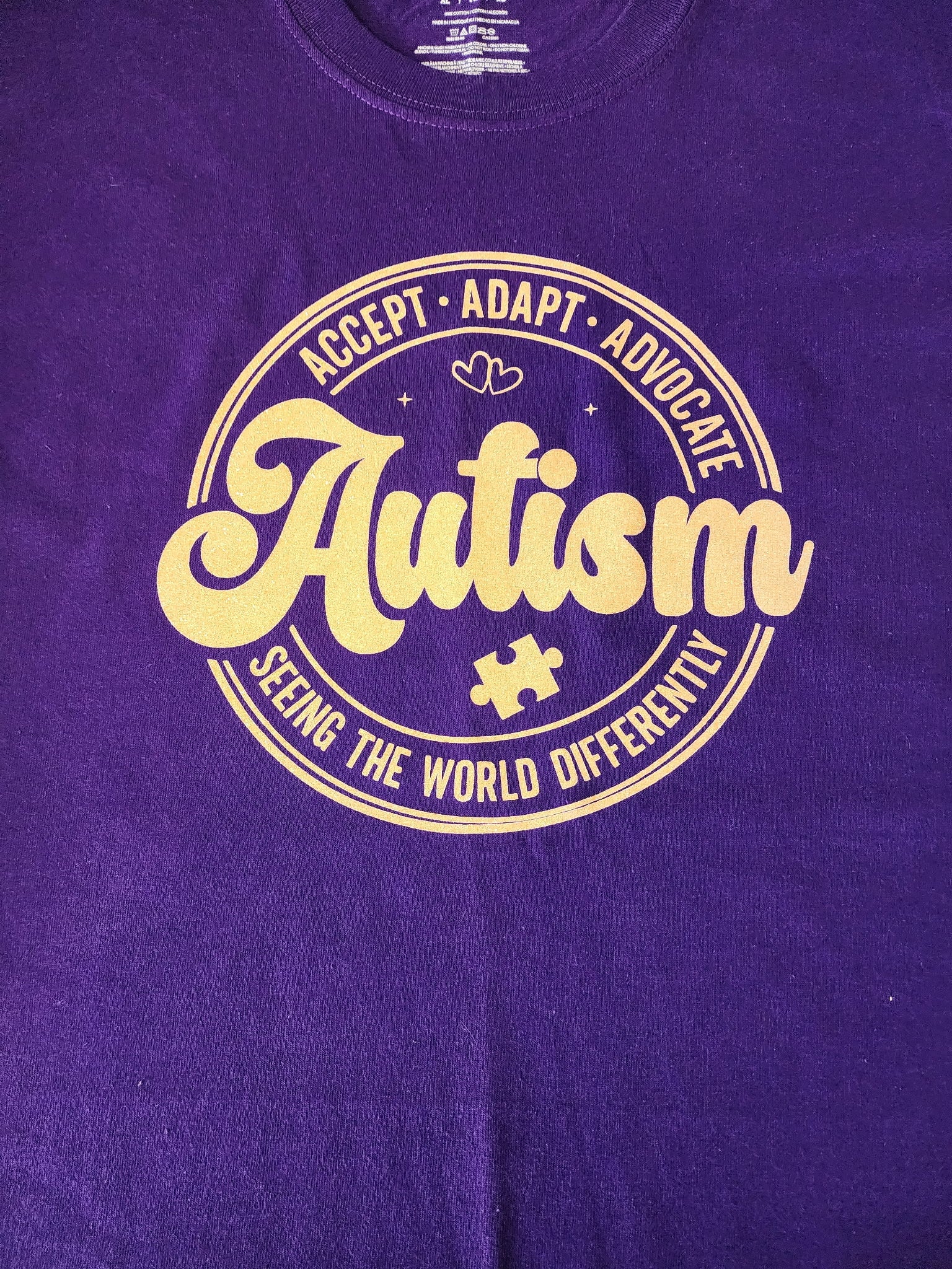 Accept, Adapt, Advocate- Autism Tees