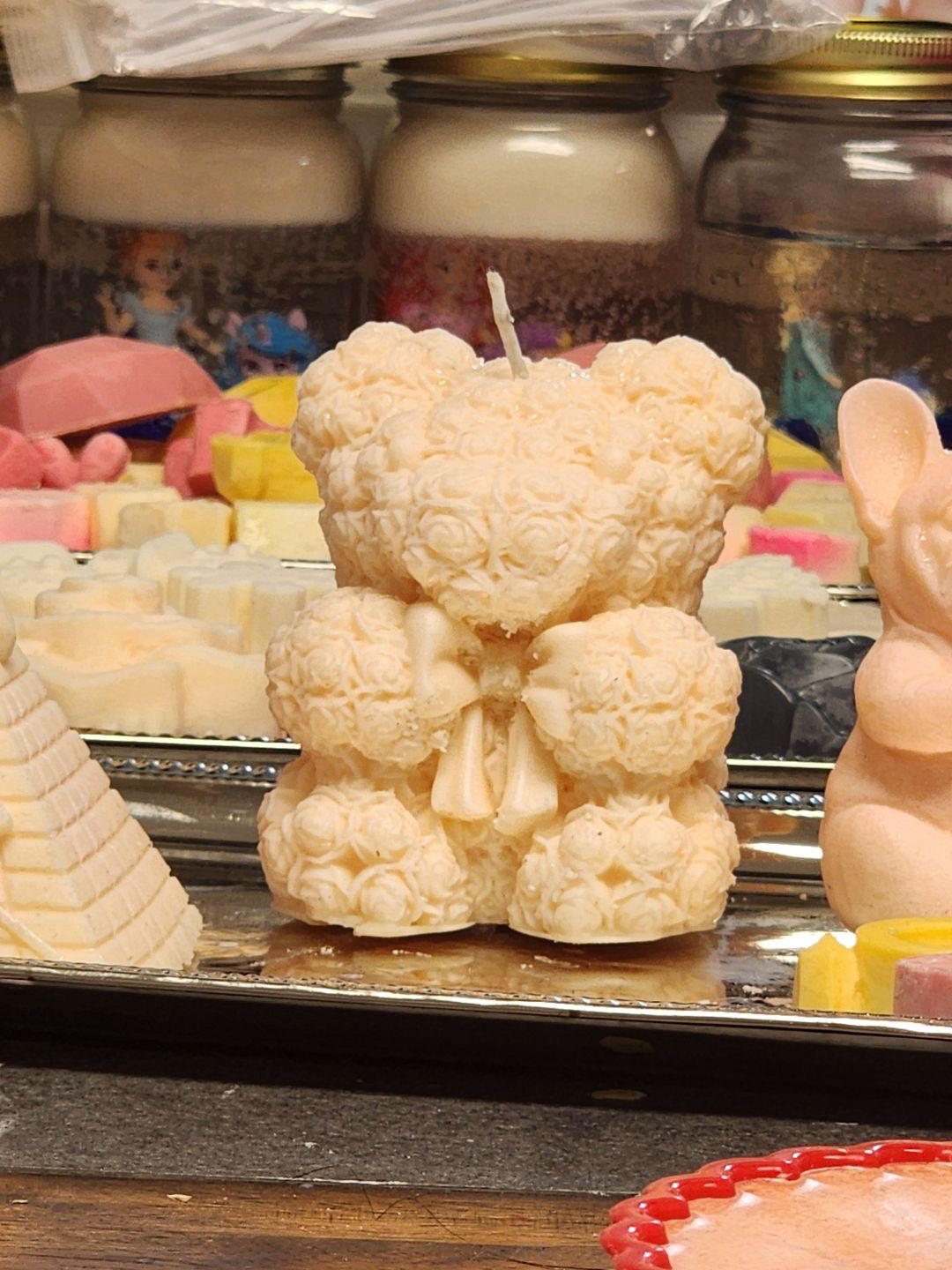 ROSE TEDDY BEAR CANDLE